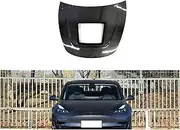 Carbon Fiber Front Engine Hood Bonnet Compatible For Model 3 Performance Sedan 4-Door