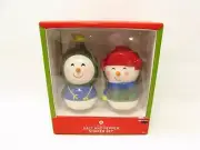 Children Snowmen Salt & Pepper Shakers Target NIB b315