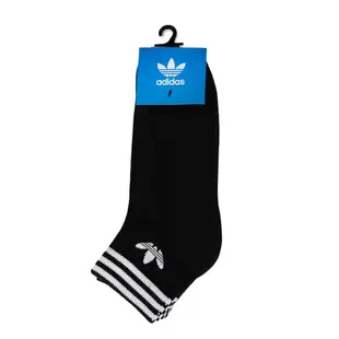 Adidas 襪子 Trefoil Ankle 黑 白 條紋 男女款 短襪 低筒襪 三葉草 愛迪達 3雙入 EE1151