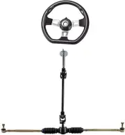 Steering Wheel Steel Kit Gear Rack Pinion Adjustable Shaft ATV Go Kart Dirt bike