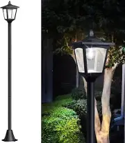 67“ Solar Lamp Post Lights Outdoor up to 220 Lumens for Garden, Lawn, Pathway...