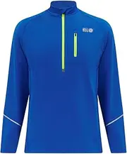 [time to run] Men's Long Sleeve Banff Thermo Zip Neck Running/Gym/Exercise/Workout Top