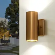 Up and Down Lights Outdoor, Modern Gold LED Outdoor Wall Lights Fixture in 2 Lig