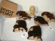 PIVOT POINT PAUL MITCHELL SCHOOL COSMETOLOGY SLIP ON MANNEQUIN HEAD 6 PIECE KIT