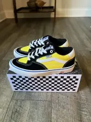 Vans Rowan Black & Yellow Skateboard Shoes - Size 7.5 - VN0A5JICAL8