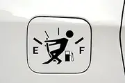 XTRAYXRAY Fuel Gauge Decal Sticker Funny Empty Low Gas Fuel Door Vinyl Sticker Decal 2Pcs (Black)