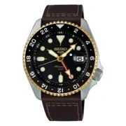 Seiko 5 Sports SKX Sports Style GMT SBSC020 Men's Watch Black Dial From JAPAN FS