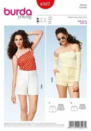 Burda Sewing Pattern 6927 Misses Summer Shorts Sizes 6-18