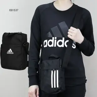 2018 8月 ADIDAS 3-STRIPES 三條線 側背包 斜背小包包 黑色 愛迪達 CG1537 方形包