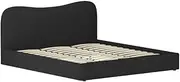 Artiss Bed Frame King Size Mattress Base Wooden Platform Boucle Black DARA