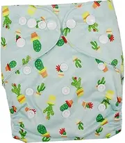 Hohopeti 6pcs Newborn Diaper Pants Baby Washable Cloth Naies Nappy Waterproof Design Random Print Patterns