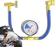 Refrigerant Charging Hose | R134A Manifold Gauge Refrigerant System with Pressure Gauge - M14 Or 1/2 Inch Thread AC Charger for Refrigerant Bottles
