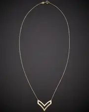 14K Italian Gold Double V Necklace