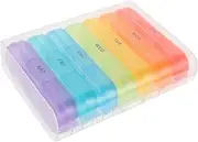 HIAKDOFT 1set Portable Day Medicine Storage Organizer Compartment Pill Case for Travel and Safe Design Convenient for Outings for Home and Travel Use