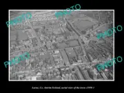 OLD POSTCARD SIZE PHOTO LARNE Co ANTRIM IRELAND, AERIAL VIEW TOWN c1950 2