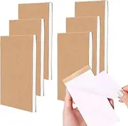 Luxiremi 6 Pack Flip Book Blank,A7 Small Notepads Refills,50 Sheets Mini Pocket Notepad Small Notebook for Taking Notes and Reminders Organization Planning