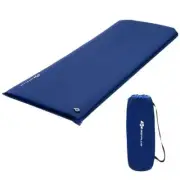 Costway Sleeping Cot 75" Portable + Lightweight Folding Foam Self-Inflated Blue