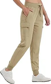 [WILLIT] Women's Cargo Hiking Pants Lightweight Quick Dry Travel Joggers Water Resistant Outdoor Athletic Workout Lounge