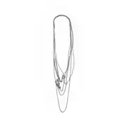 [ANN DEMEULEMEESTER] Adalina Body Chain Necklace Silver