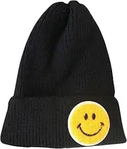 [Fairway Finds] Men and Women Knit Smiley Face Beanie | 11 Color Variants | Soft Acrylic Winter Hat | Soft and Stretchable