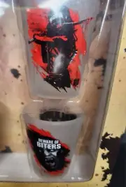 The Walking Dead Shot Glass Set AMC Set 4 NIB 2014
