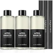 COCODOR Reed Diffuser Oil Refill/April Breeze / 200ml / 3 Pack/Aromatherapy, Home Fragrance, Scented Oils, Oils for Reed Diffuser, Bathroom Home Decor