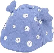 [WRITWAA] Beret Cute Girl Beanie Winter Summer Hat Sun Hats for Custom Hat Bonnet Lace Head Caps Newborn Boy Costume Hats Warm Cotton Blue