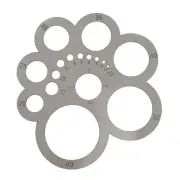 Leather Cutting Tool Corner Cutter Circle Drawing Template Metal Ruler for1954