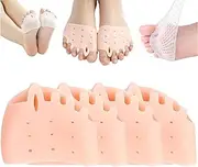 Hyggear Silicone Toe Separator, Hyggear Toe Separator, Hyggear Silicone Toe Separators for Women, Hyggear Pedicure Toe Separators for Women, for Toe Overlapping Hammertoe Yoga Practice (B)