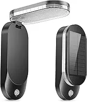 Solar Motion Lights Outdoor, 2 Pack Foldable Security Solar Lights Outdoor with Bright LED, Waterproof 2 Modes Wireless Motion Sensor Lights for Outside, Garage, Garden Patio Yard, Cold White