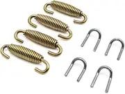 XYWHPGV 4pcs 55mm Stainless Steel Gold Tone Motorcycle Exhaust Pipe Springs with Hooks(02930 cc0fd 21f06 b9e29 7f895 a915e