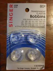 Vintage Singer Bobbins Class 66 Transparent Models Drop-In Bobbin Machines 2141