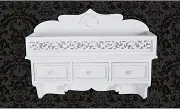Wall Shelf/Peg with 3 Drawers 2 Hooks Wall Decor