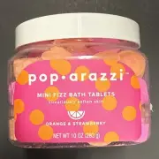 Pop-arazzi Mini Fizz Bath Tablets Orange & Strawberry 10oz