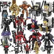 7 Pcs Skibidi Toilet men Compatible with LE -GO building blocks Skibidi Toilet Man vs Monitor Man Titan TV Man Audio Man Toy