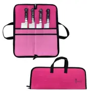 19 in Pink Waxed Canvas Zippered Knife Bag – Tool Organizer Case Only No Knives