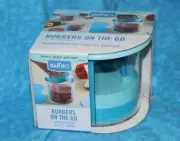 Hamburgers on the Go~ Burger Press ~ 12 Piece & Storage Container~ 8 Multi Layer