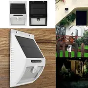 Solar Power 48 LED PIR Motion Sensor Wall Light Outdoor Waterproof Yard Path Garden Security Lamp WHITE LIGHT WHITE