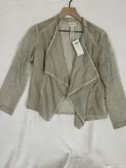 Chicos Drape New Women’s Front All Over Mesh Jacket Size Large 1 NWT$129