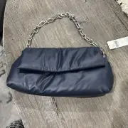 Anthropologie Navy Blue Puffer Purse-New With Tags