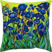 DIY Needlepoint Kit "Sunflowers" Tapestry Pillow Cover Printed Canvas
