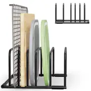 Cutting Board Boards Metal Black Organizer Rack - Perfect Stand For Baking
