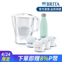 在飛比找PChome24h購物優惠-【德國BRITA官方】愛奴娜濾水壺3.5L(白)+3入去水垢