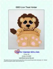 Lion Treat Holder- Plastic Canvas Pattern or Kit