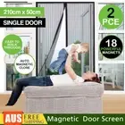Magic Magnetic Door Mesh Net Black Fly Screen Mosquito Bug Curtain Hands Free AU