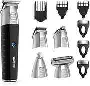 BaByliss Lithium Power MT812E 11-in-1 Multi Trimmer 5 Attachments for Beard and Body 100% Waterproof 6 Comb Guides Lithium Ion Battery
