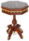 Baroque Table Marble Top Side Table Coffee Table Antique Wooden Table