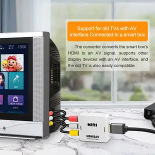 Mini HDMI 到 AV RCA CVBS 複合視頻 1080P HDMI2AV 轉換器縮放器適配器