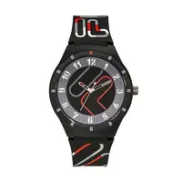 在飛比找PChome24h購物優惠-【FILA 斐樂】撞色LOGO時尚腕錶-個性黑/38-324