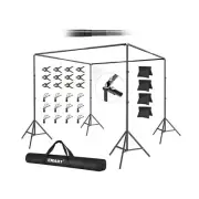 Emart Backdrop Stand, 10x10x7ft Square Large Adjustable Backdrop Stand for Pa...